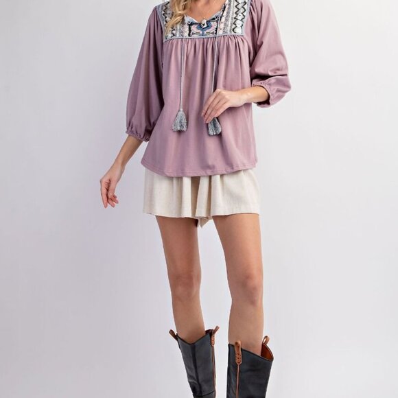 33. EASEL LOOSE FIT COTTON TOP - Picture 5 of 5